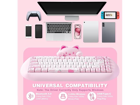 YUNZII C68 Wireless Mechanical Gaming Keyboard