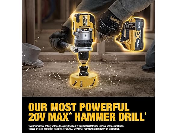 DEWALT DCD1007WW1 20V 1/2in Hammer Drill Kit