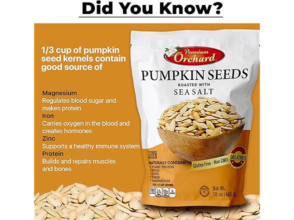 1PK ROASTED PUMPKIN SEEDS to Eat in Shell