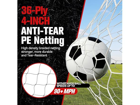 ZEALFEEL 3-in-1 Soccer Backstop Net