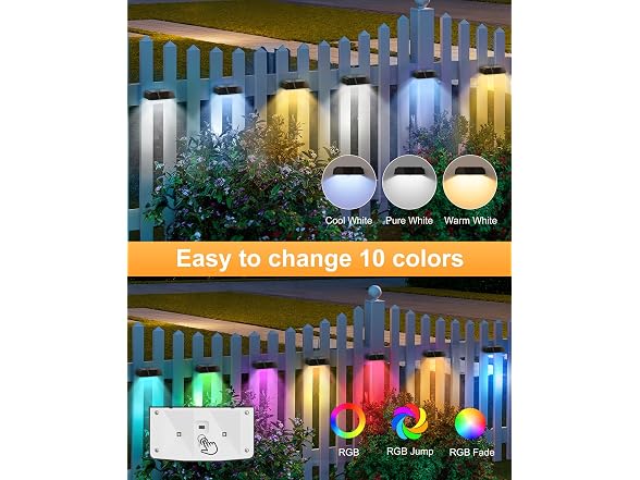 Brightown 6 Pack Solar Fence Lights