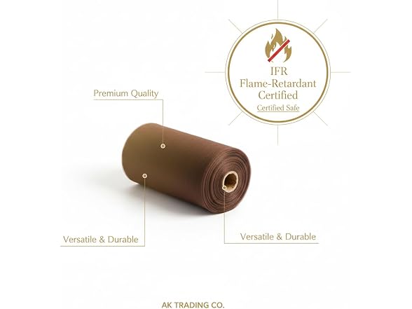 AK TRADING CO. 54" x 40 Yards IFR Tulle Fabric Bolt