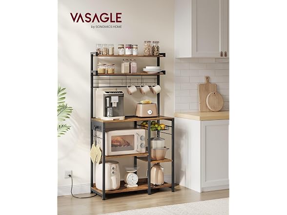 VASAGLE Baker's Rack, 35.4 Inches Microwave Stand