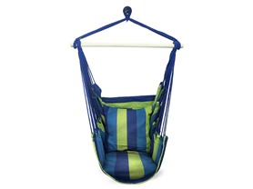 Sorbus Hanging Rope Hammock Chair Swing Seat, Blue