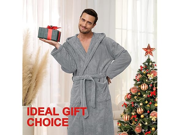 PJGGZ Men's Bathrobe with Hood