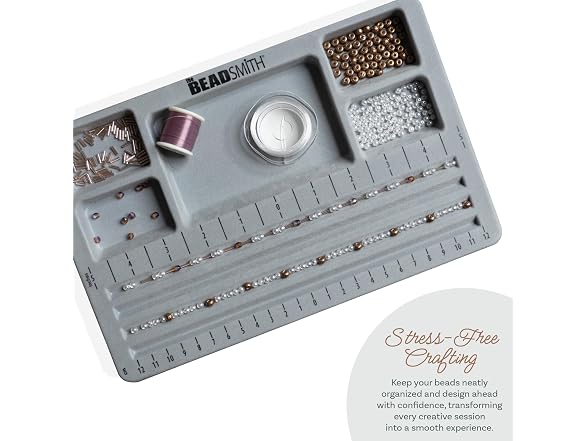 Beadsmith Mini Bead Board Grey Flocked