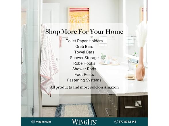 WingIts Modern Elegance Single Button Robe Hook