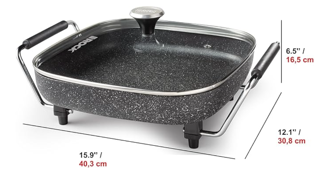 (NEW) StarFrit Heritage The Rock Electric Skillet - Gallery 5