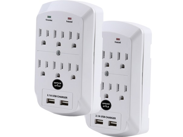 OfficeandStyle Surge Protector (2 Pack)
