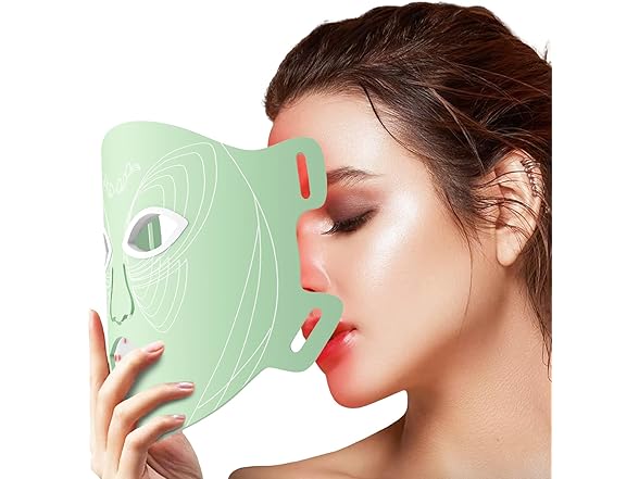Oiameen Red Light Mask, 7-clolor Red Light Therapy Mask