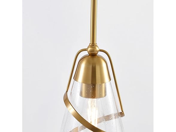 Parrot Uncle D3013 Small 7" Wide Cone Seeded Glass Hang