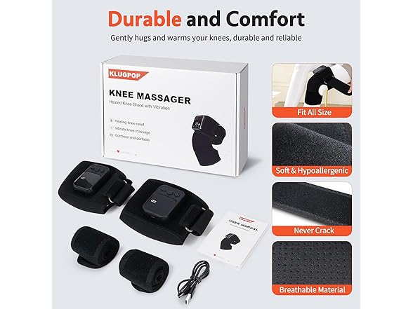 KlugPop Knee Massager with Heat, 2 Pack