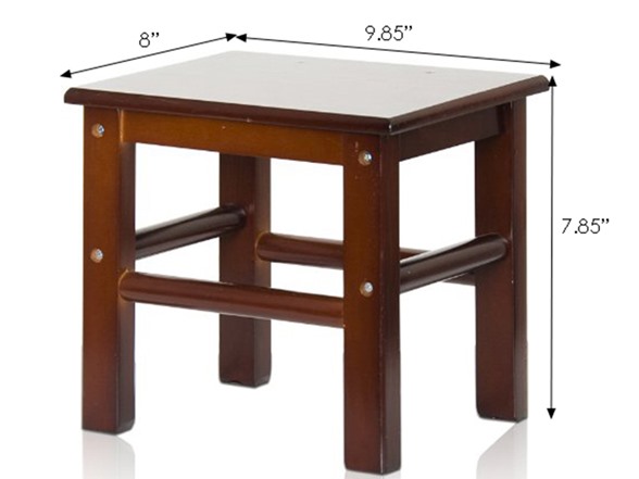 Foldable Wooden Square Bench - Compact Outdoor & Indoor Seating Solution