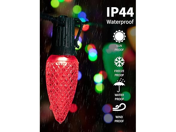 Brightown C9 Outdoor Christmas Lights, 100ft