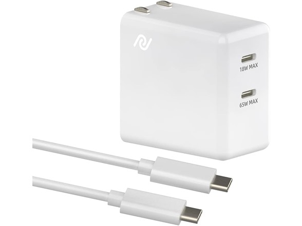 POWERLAND 65W GaN Dual USB-C Foldable Fast Charger