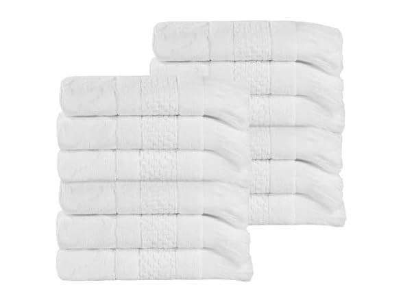 White 12PC Face Towel