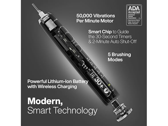 Aquasonic Black Series PRO UV Ultra-Whitening Toothbrush
