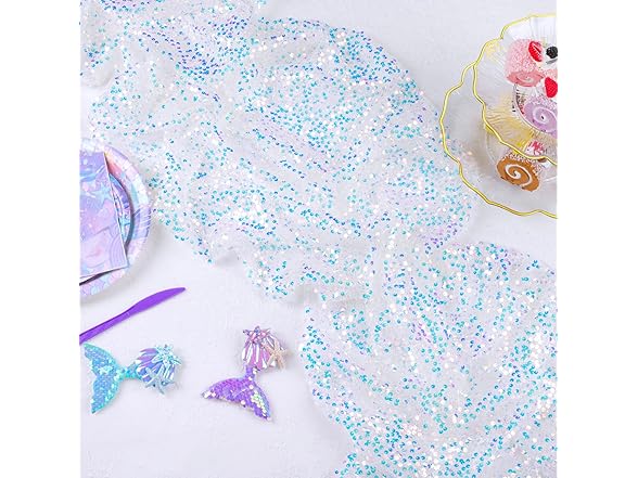 MoKoHouse Mermaid Party Table Runner 6 Pieces