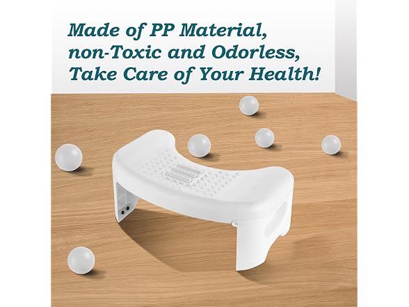 Demiwise Bathroom, Non-Slip Foldable Toilet Step Stool