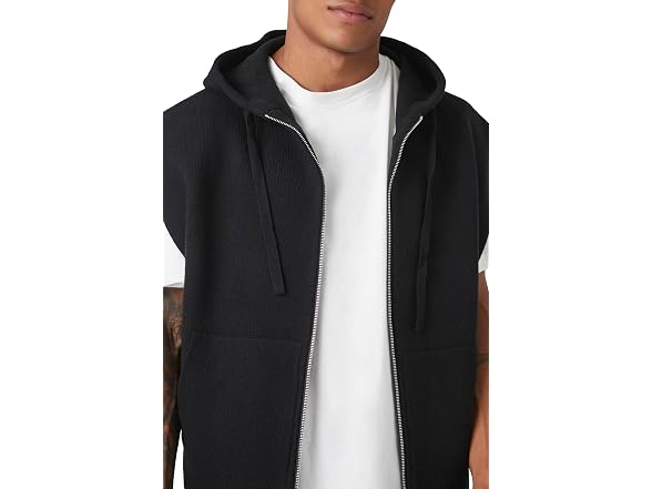 Forever 21 (XXL) Sweater-Knit Hooded Vest