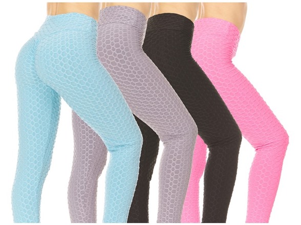 Women's Ruched High-Waist Tummy Control Leggings {3-Pack}
