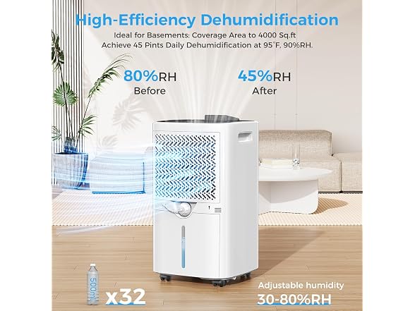 TRAZICO 4000 sq.ft Dehumidifier for Basement - Gallery 2