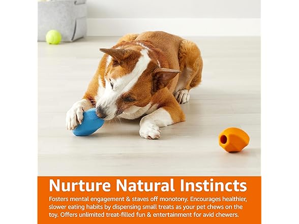 Amazon Basics Interactive Rubber Treat Dispensing Chew Toy
