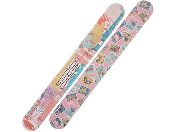 Karma, Colorful Emery Board Double-Sided, 180/120 Grit Nail Files, Travel