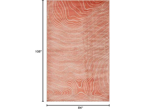Superior 7'x9' Modern Abstract Wood Grain Indoor Rug