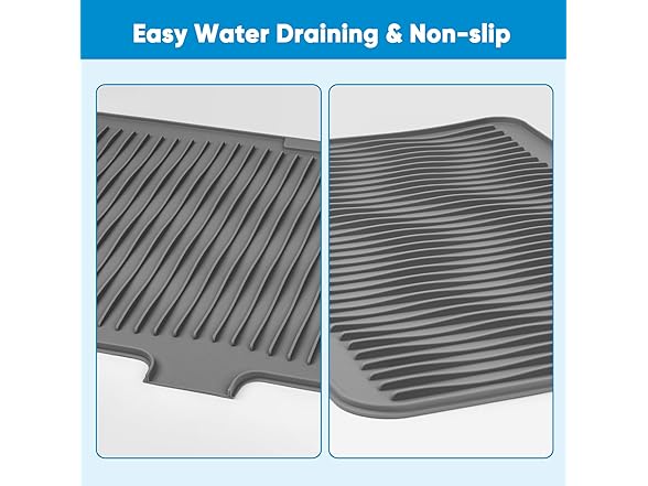 Dish Drying Mat Grey