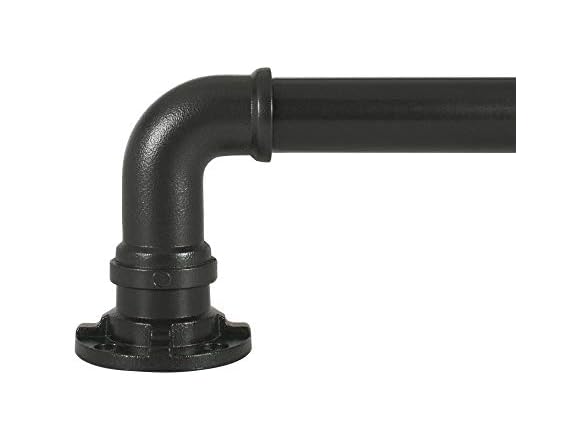 Decopolitan Industrial Curtain Rod Black