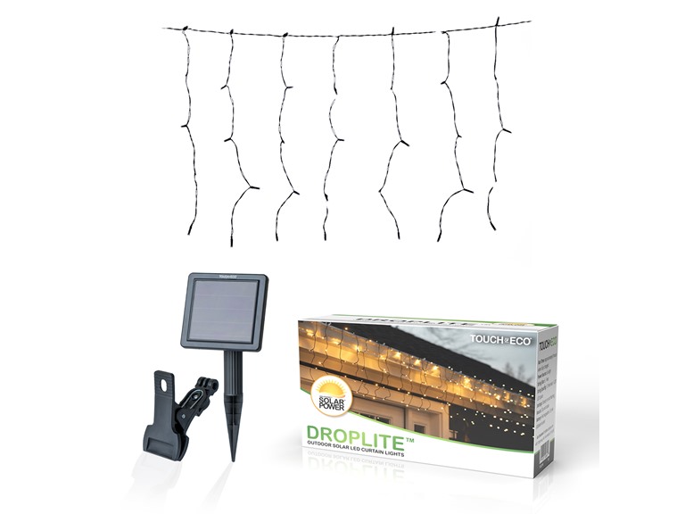 Droplite Solar 110 LED Curtain String Light