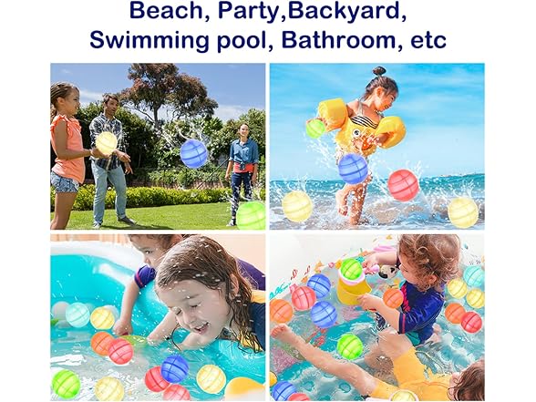 RURING Reusable Silicone Water Balloons 24PK