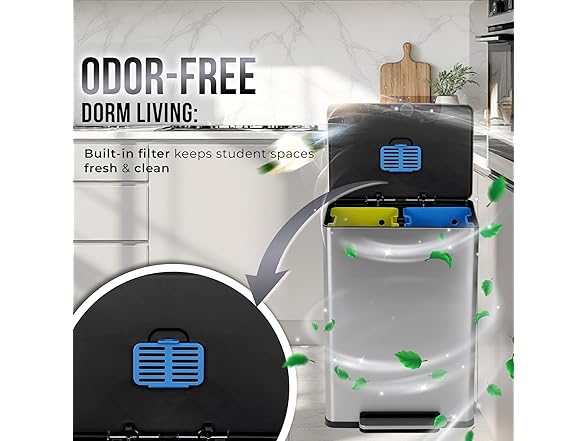 Simpli-Magic 16 Gallon (60L) Step Trash Can