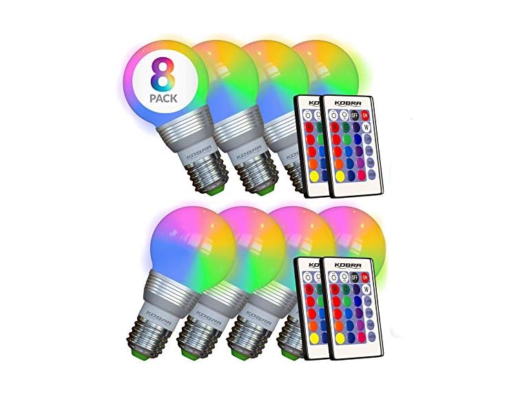 KOBRA Products Kobra LED Color Changing Bulb (8-Pack)