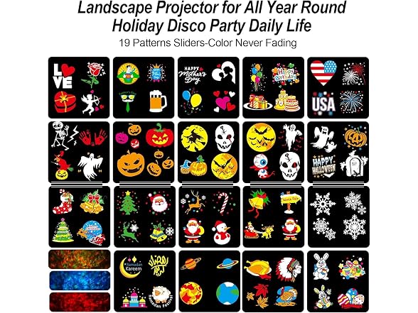 FLITI Seasonal Projector 4 Patterns a Time
