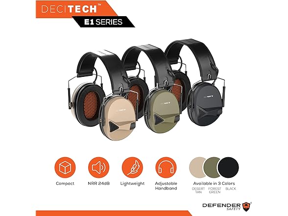 Decitech DCT-E1-01 E1 Active Hearing Protection