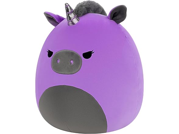 Squishmallows Original 14in Velocity The Purple and Black Unicorn