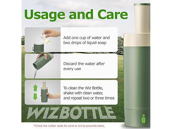 Wiz Bottle Golf Ball Cleaner Portable