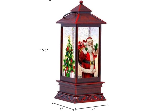 Spoontiques Santa Glitter Lantern