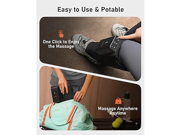 QUINEAR Cordless Calf Massager with Heat and Compression