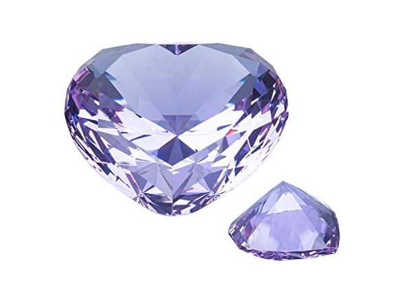 Zoogamo 3” / 80 mm Light Purple Diamond Heart Gif