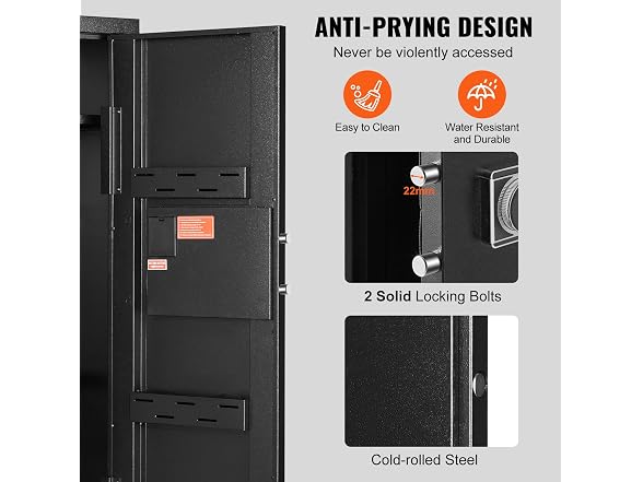 6-8 Rifles Gun Safe, Rifle Safe with Lock