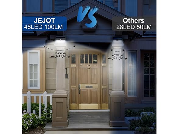 JEJOT Solar Security Flood Light 6-Pack