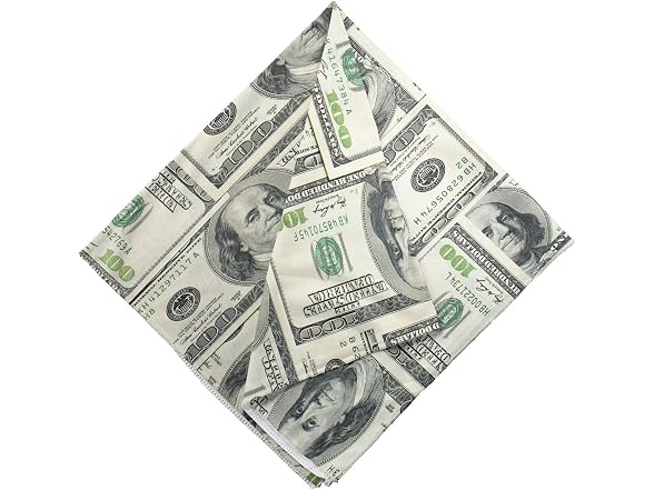 Ambesonne Unisex (Standard) Bandana Money Franklin