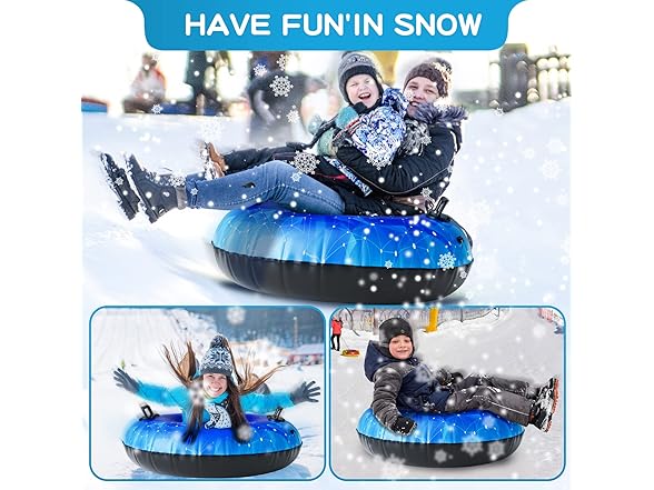 WOLKEK Snow Tube 2 Pack