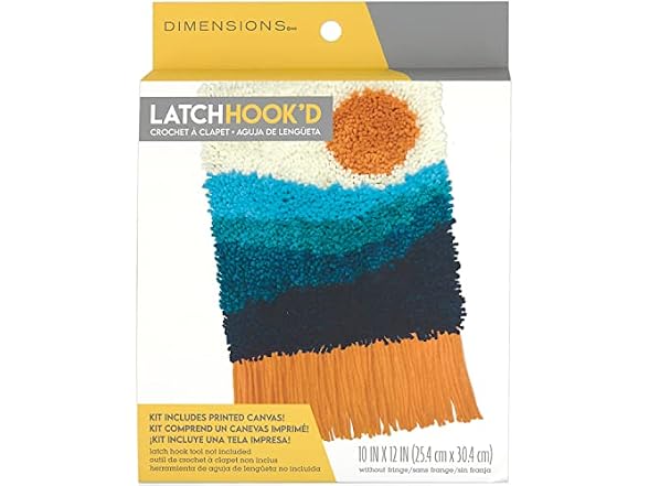 Dimensions Colorful Sunset Beginner Latch Hook Kit