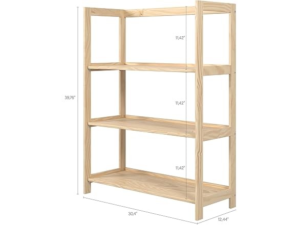 Jela 3 Shelf Unassembled Bookcase