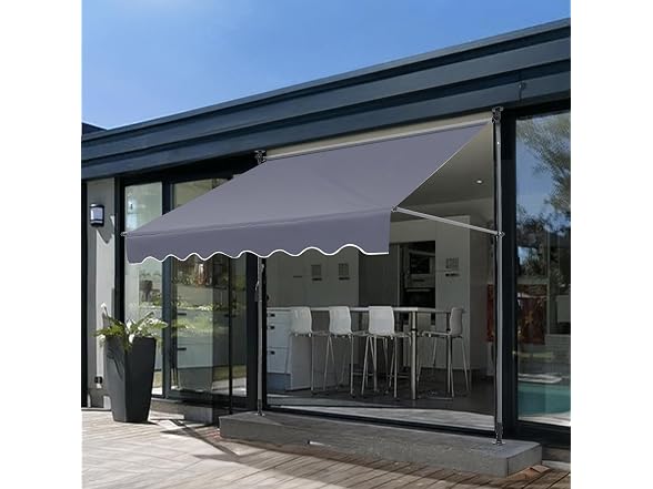 Manual Retractable Awning, 118" Outdoor