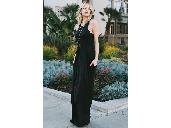 Sportoli Women (S) Maxi Dresses Solid Long -Navy